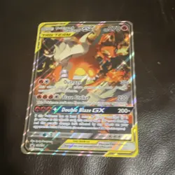 Jumbo Reshiram & Charizard GX TAG TEAM Promo Holo SM201 Pokemon TCG Card - Image 1
