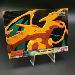 The Fight Rages #35 1999 Topps Pokemon Movie Mewtwo Strikes Back Charizard Card - Image 1