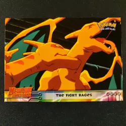 The Fight Rages #35 1999 Topps Pokemon Movie Mewtwo Strikes Back Charizard Card - Image 3