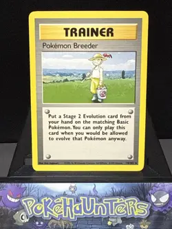 Pokemon Card Breeder 76/102 Base Set Trainer Rare Near Mint - Image 1
