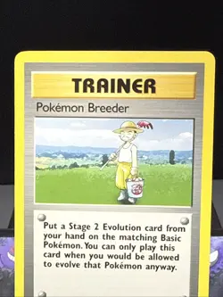 Pokemon Card Breeder 76/102 Base Set Trainer Rare Near Mint - Image 2