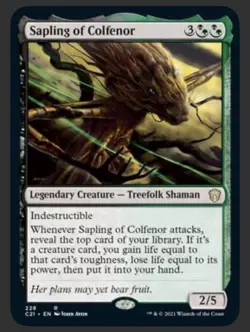 Sapling of Colfenor: MtG Magic the Gathering Commander 2021 Rare - Image 1