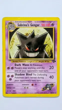 Pokemon Sabrina's Gengar 29/132 Gym Challenge Pokemon TCG Eng - Image 1