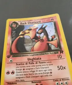 Dark Charizard Holo 1st Edition ITA Pokemon Karte Glurak Team Rocket 4/82 - Image 4
