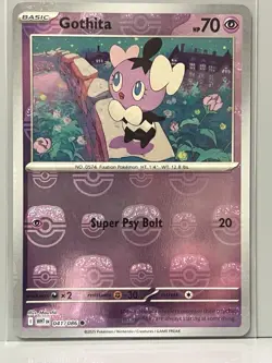 Pokemon TCG White Flare Gothita 041/086 Masterball Reverse Holo NM - Image 1