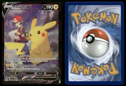 Pikachu V TG16/TG30 Lost Origin Trainer Gallery Holo Rare V Pokemon NM - Image 3
