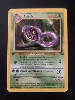 Carta Pokemon Arbok 31/62 Fossil Prima Edizione 1 Ed Ita Italiano Non Comune - Image 1