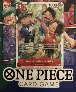 One Piece TCG Ace & Sabo & Luffy OP13-007 SR Foil English NM - Image 1