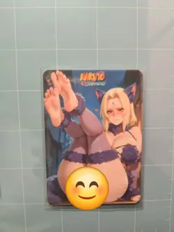 Tsunade Cat girl Custom Glow In The Dark Waifu Card Fan Art - Image 1