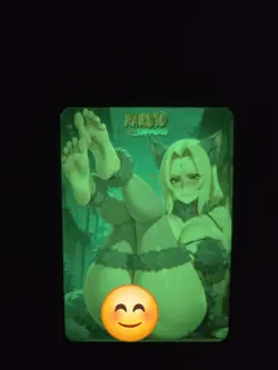 Tsunade Cat girl Custom Glow In The Dark Waifu Card Fan Art - Image 2