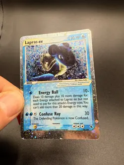 MP/HP Lapras ex Holo Ultra Rare Pokemon Card TCG 99/109 Ruby Sapphire SWIRL - Image 2