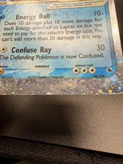 MP/HP Lapras ex Holo Ultra Rare Pokemon Card TCG 99/109 Ruby Sapphire SWIRL - Image 4