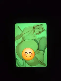 Sakura Cat girl Custom Glow In The Dark Waifu Card Fan Art - Image 2