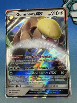 Gumshoos GX 110/149 Sun & Moon Base Ultra Rare 2017 Pokemon Card - Image 1