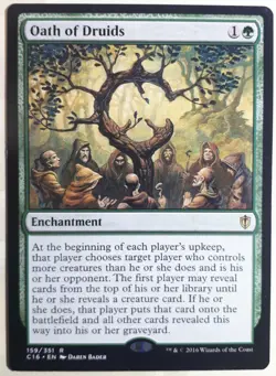 mtg magic oath of druids ENGLISH serment des druides commander 2016 - Image 1