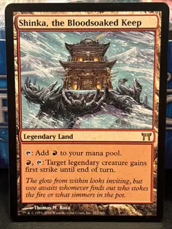MTG Shinka, the Bloodsoaked Keep (282/317) Champions of Kamigawa NM UP - Image 1