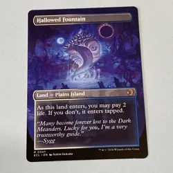 Hallowed Fountain 347 (Borderless) Lorwyn Eclipsed FOIL MTG TCG CARD NM - Image 2