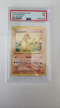 1999 POKEMON GAME 1ST EDITION #46 CHARMANDER PSA 7 - Image 1