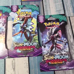 4 X Pokemon TCG Sun & Moon Guardians Rising Sleeved Booster FULL Art Set SEALED - Image 3