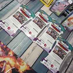 4 X Pokemon TCG Sun & Moon Guardians Rising Sleeved Booster FULL Art Set SEALED - Image 4
