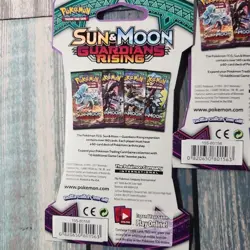 4 X Pokemon TCG Sun & Moon Guardians Rising Sleeved Booster FULL Art Set SEALED - Image 5