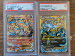 2x 2014 Pokemon XY Flashfire PSA 1 M Charizard EX Mega Holo #107 #108 SEQUENTIAL - Image 1