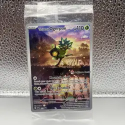 Pokemon TCG Teal Mask Ogerpon SVP Sealed Promo Pokemon Center Stamp - Image 1
