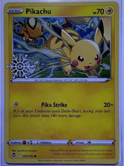 Pikachu 049/195 Holiday Calendar Stamped Pokemon & others x3 LOT - Image 2