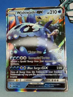 Wishiwashi GX 38/145 Sun & Moon Guardians Rising Ultra Rare 2017 Pokemon Card - Image 1