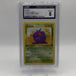 Venonat 1999 English Jungle 1st Edition #63 CGC Near Mint 8 Pokemon TCG - Image 1
