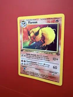 Pokemon TCG 1st Editon Flareon Jungle 3/64 Holo Unlimited Holo Rare - Image 2