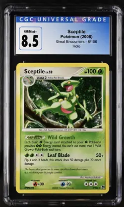 Pokemon Sceptile 8/106 Great Encounters Holo CGC 8.5 - Image 1