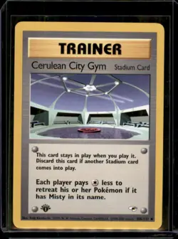 Cerulean City Gym 108/132 1st Editon WOTC Pokemon Card - Near Mint - Image 1
