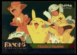 Pikachu's Vacation [Foil] #42 Pokemon 1999 Topps Movie LP - Image 1