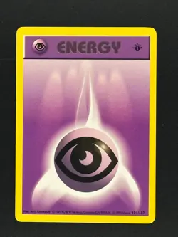 1st Ed Shadowless Psychic Energy 101/102 Base Set Rare Vtg Pokemon Never Played - Image 1