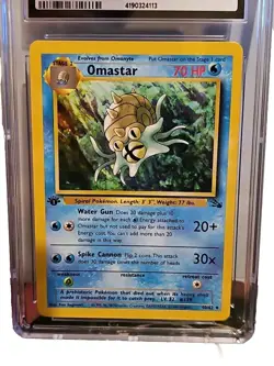 Pokemon Cgc 10 1st Edition Fossil Omastar 40/62 WOTC Pokemon Slab - Image 3