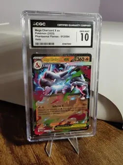 2025 Pokemon Phantasmal Flames Mega Charizard X EX 013/094 CGC Gem Mint 10 - Image 1