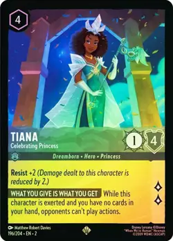 Cold Foil TIANA CELEBRATING PRINCESS 1x Rare Disney Lorcana NM - Image 1