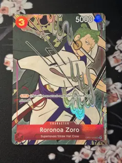 Roronoa Zoro OP01-025 1st Anniversary One Piece Card English TCG - Image 1