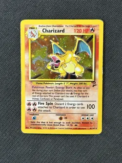 Charizard 4/130 Base Set 2 Holo Rare Pokemon Card - Image 1