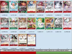 ONE PIECE ENG TCG: RED GREEN TONY CHOPPER CORE DECK 61 CARD NEAR MINT - Image 2