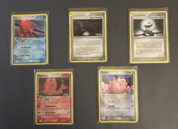 Reverse Holo Clefairy, Magcargo, and Other Unseen Forces Pokemon Card Lot - Image 1