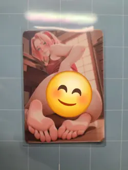 Sakura Custom Glow In The Dark Waifu Card Feet Fan Art 2 - Image 1
