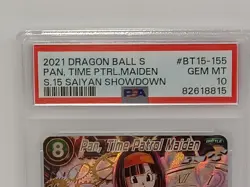 Pan, Time Patrol Maiden BT15-155 SCR GEM MINT Dragon Ball Super TCG Card PSA 10 - Image 2