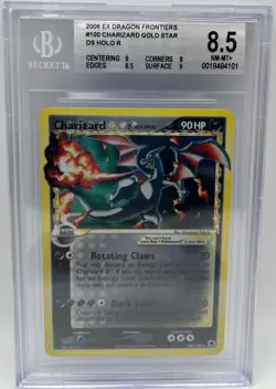 2006 Pokemon EX Dragon Frontiers Charizard Gold Star #100 Holo BGS 8.5 - Image 1