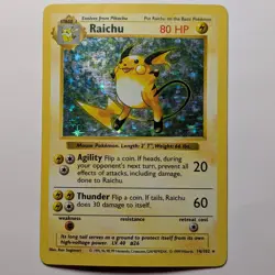 Pokemon Raichu 14/102 Base Set Holo Unlimited 1999 WOTC - Image 2