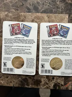2003 Nintendo Pokemon Ruby And Sapphire Limited Edition Collector’s Coins Sealed - Image 2