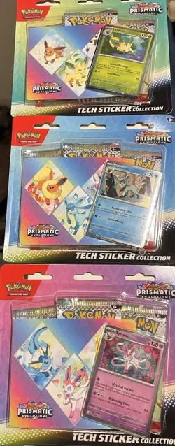 Prismatic Evolutions TECH STICKER COLLECTION CASE 16 Sealed Blister Pokemon TCG - Image 3