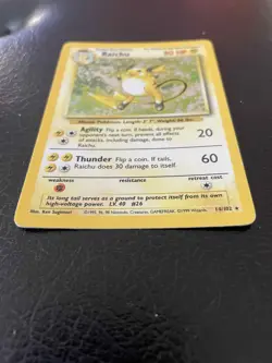 Raichu #14/102 Pokemon Base Set unlimited Holo rare 1999 LP Wizards of the Coast - Image 4