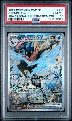 PSA 10 GEM MINT AMPHINOBI ex SVP 132 FRANCAIS PROMO POKEMON FR GRENINJA - Image 1